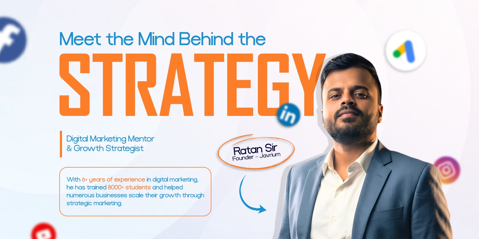Ratan Kumar, founder of Javrium digital marketing agency and digital marketing academy, digital marketing mentor and growth strategist with 6+ years of experience.